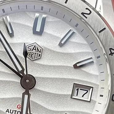 Ručni satovi: San Martin SN0129 GMT - 39mm - Bela - Seiko NH34 — 5