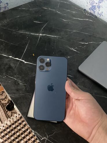 Apple iPhone: IPhone 12 Pro Max, Б/у, 128 ГБ, Голубой, Чехол, Коробка