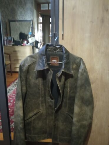 Kurtkalar: HUGO BOSS kişi dəri gödəkcə - Material: qalın, təbii dəri — 8