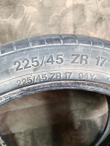 Шины 225 / 45 / R 17, Лето, Б/у, 1 шт, Легковые, VREDESTEIN