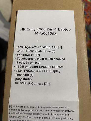 intel arc: Срочно продается нужны деньги HP Envy x360 14-fa0013dx — гибкий 2‑в‑1 — 4