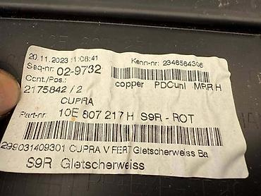 o r s: VEZNI LIM PRSA CUPR A ZA SEAT OSTALO ZA 2022. GOD. - 10E807217H — 3