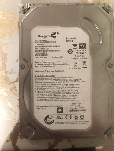 hdd 160 gb: HDD 500 gb рабочий 100 % без битых секторов 500 сом