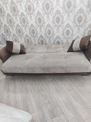 Divanlar: Çevrilən divan bazalı – bej/qəhvəyi rəng kombinasiya - 3 yerlik rahat — 2