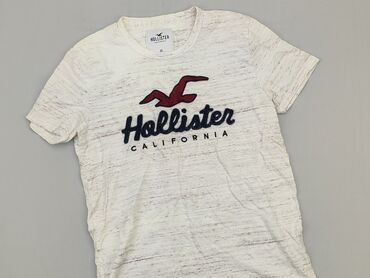 bluzki oversize białe: T-shirt, Hollister, XS, stan - Bardzo dobry