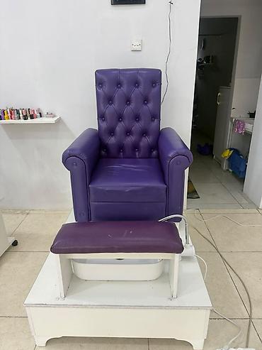tıbbi masaj: Pedikür kreslosu və podiyum dəsti - Rəng: bənövşəyi (kreslo və — 1