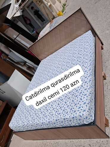 кровать баку: Taxt ölçü 1.60 *2m bazasız çatdırılma quraşdırma pulsuz 120 manat