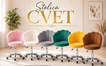ikea klizni ormari: ‼️Stolica Cvet sada u vise Boja ‼️Roza Bez Crna Braun Zelena i — 2