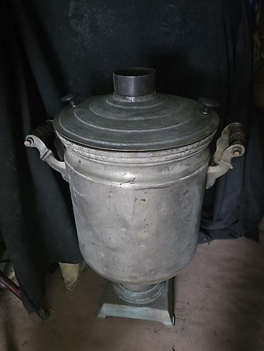 samovar tarixi: Böyük həcmli köhnə tip samovar/kazan – kömür/odunla işləyən40 litr - — 3