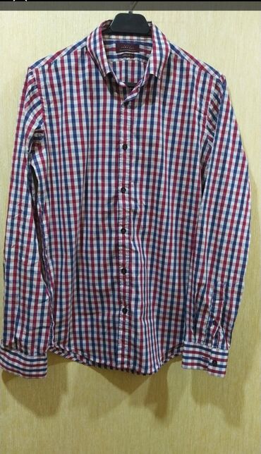 Рубашки: Рубашка Zara, M (EU 38), цвет - Красный