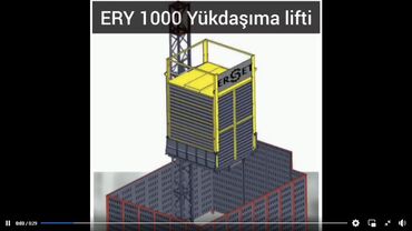 Plitə işləri: ERY 1000 Yük lifti •Yumşaq qalxma və dayanma sistemi •İdarəetmə paneli