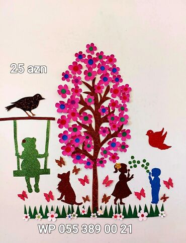 Digər ev dekoru: Məktəb və uşaq bağçası divarları üçün dekorativ aplikasiya setləri - — 2