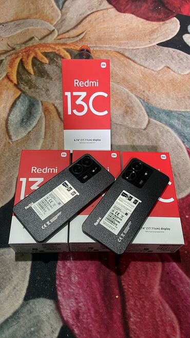 тел редми: Xiaomi, Redmi 13C, Новый, 256 ГБ, цвет - Черный, 2 SIM