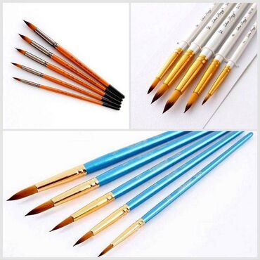 ручка шариковая: Набор художественных кистей Zhu Ting - 5 штук, цена за набор. Кисть