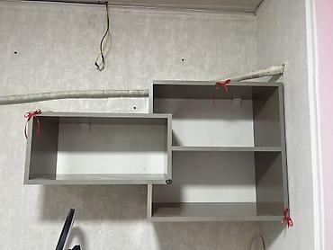 salon termosu: Divar asılqan rəf modulu - Material: laminat/MDFlam tipli ağ-boz — 1