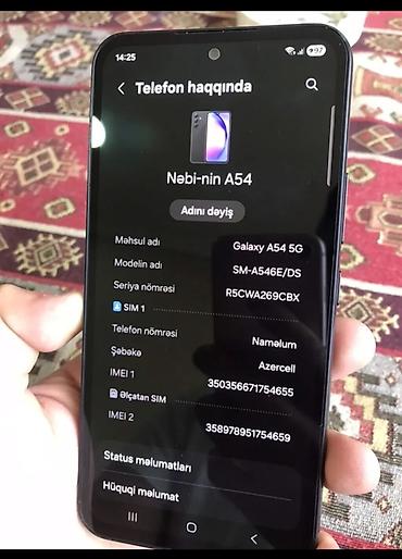 samsung tab a9: Samsung Galaxy A54 5G, 128 GB, rəng - Qara, İki sim kartlı — 4