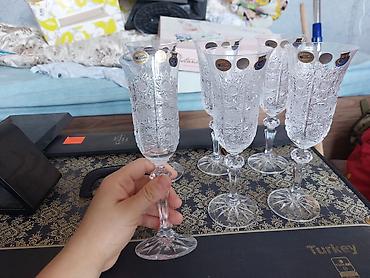 tebi bal: Qədəhlər, Xrustal, 6 ədədli dəst, 200 ml, Çexiya — 1
