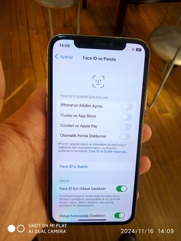 telefonlar ayfon: IPhone X, 256 GB, Face ID