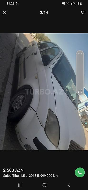 accent 2013: Saipa Tiba: 1.5 l | 2013 il 999000 km Sedan — 2