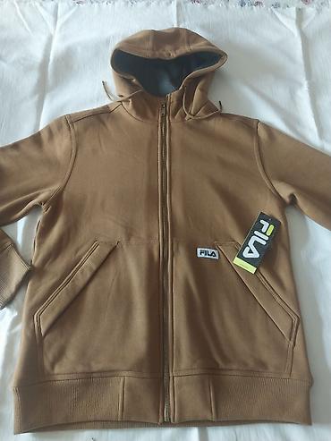 fila: Тёплая мужская худи Fila размер M,новая, на молнии с флисовой — 2