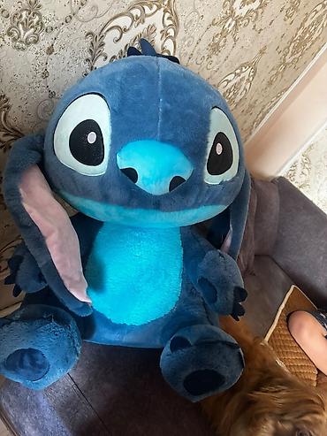 qız oyuncaq: Böyük ölçülü “Stitch” plyuş oyuncağı - Rəng: tünd mavi – açıq mavi — 2