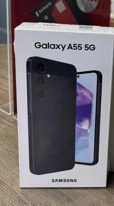 Samsung: Samsung Galaxy A55, 256 GB, rəng - Göy, Sensor, Barmaq izi, Face ID