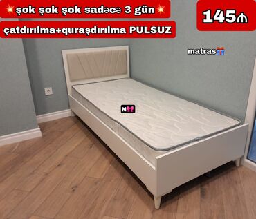 çarpayı satılır: Satılır:*Birbaşa istehsalçıdan çarpayı* Qeyd:Yenidir,sifarişlə 1-3gün