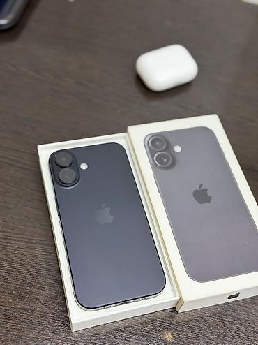 Техника и электроника: IPhone 16, Б/у, 128 ГБ, Черный, 90 % — 2