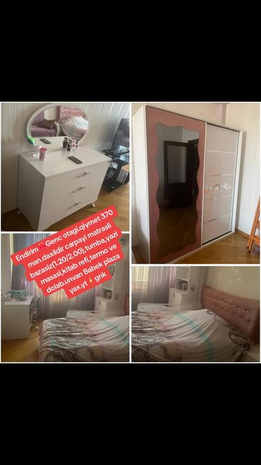Endirim‼️Genc otagi.qiymet 370 man.daxildir carpayi matrasli