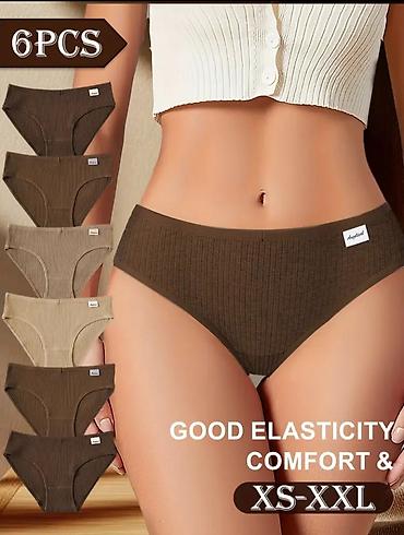 Gaćice: Ženske pamučne gaćice – set 6 kom. vel. L - Model: klasičan bikini — 2