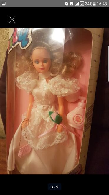 Oyuncaqlar: KUKLA. Təzə. Çin istehsalı. Hündürlüyü - 33 sm. Qiyməti - 40 manat — 6