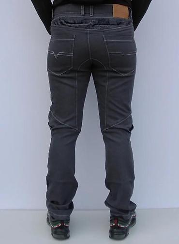 Farmerke: Muške motociklističke farmerke – tamno siva - Kroj sa ojačanjima i — 4