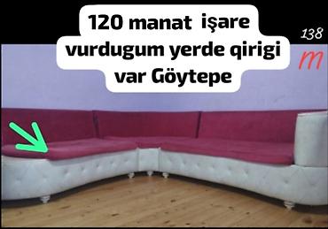L‑şəkilli yumşaq künc divanı. - Oturacaq və arxa hissə: tünd