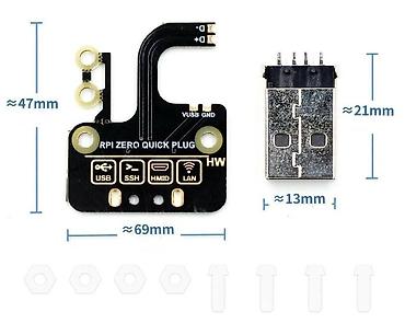 Плата адаптер USB для Raspberry Pi Zero 1.3/W/WH, конвертер USB-A