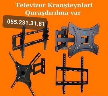 tv kransteyn satisi: Televizor kranşdeyinlərinin quraşdırılması və satışı