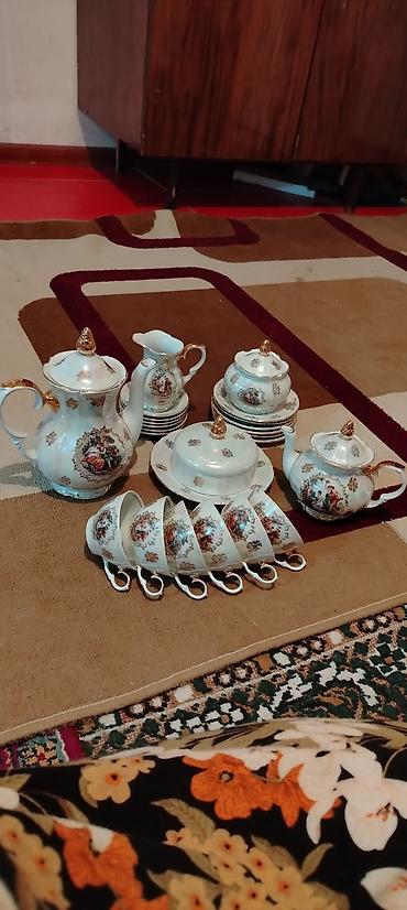 samovar cay: Çay dəsti, rəng - Bej, Farfor, Almaniya — 1