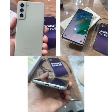 Samsung: Samsung S21 FE 5G, 128 GB, rəng - Yaşıl, Zəmanət, Barmaq izi, Simsiz şarj