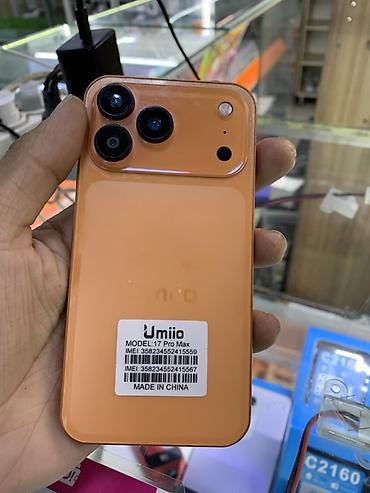 Техника жана электроника: Смартфон Umiio 17 Pro Max, оранжевый корпус. Основные характеристики — 3