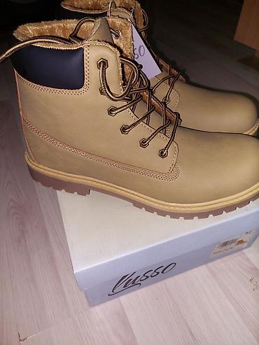Čizme: Čizme Lusso – muški model - Boja: žuta (camel) sa crnim ojačanjem oko — 3
