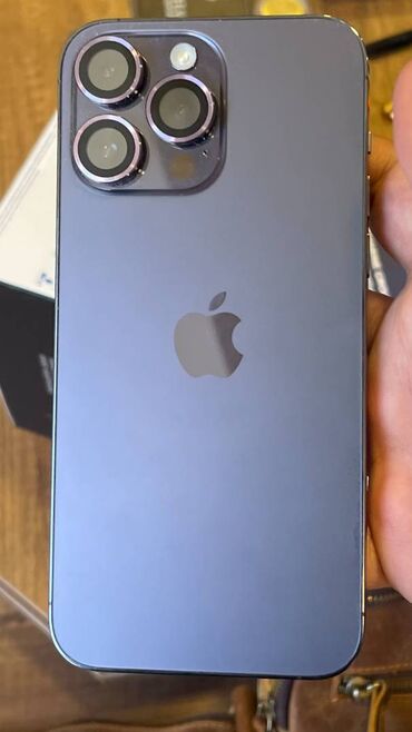 Apple iPhone: IPhone 14 Pro Max, 1 TB, Deep Purple, Simsiz şarj, Face ID, Sənədlərlə