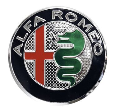 Наклейки и эмблемы: Шильдик на капок Alfa Romeo металлический логотип на двухстороннем