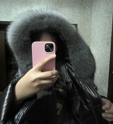 зимние женские куртки бишкек: Пуховик, Длинная модель, С капюшоном, XL (EU 42)