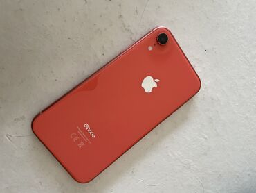 айфон sx: IPhone Xr, Колдонулган, 64 ГБ, Коралл, Коргоочу айнек, Заряддоочу түзүлүш, Каптама, 79 %