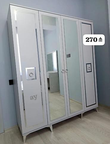 Dolablar: Yeni, 4 qapılı, Güzgülü, Açılan, Düz dolab — 2
