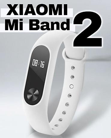 Акылдуу сааттар: Фитнес-браслет Xiaomi Mi Band 2 (белый ремешок) - OLED‑дисплей с — 1