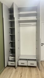 Шкафы для одежды: Шкаф для одежды, Новый, Прямой, МДФ — 3