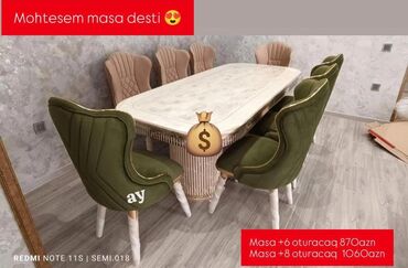Stullar: Masa ve oturacaq rəng seçimi var lalafo.az -da Stullar: Masa ve oturacaq rəng seçimi var