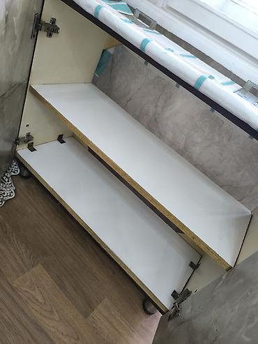 metbex skafi: Mətbəx üçün iki qapılı şkaf - Dizayn: mərmər teksturalı fasad, bürünc — 3