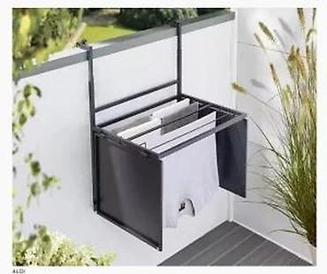 Baštenski nameštaj: Belavi balkon sto sa sušilicom za veš - Multifunkcionalni sklopivi — 12