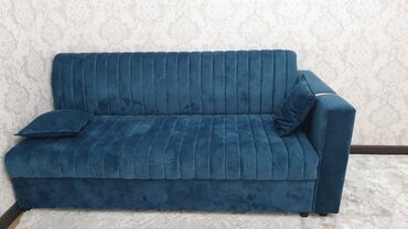 мебель уста: Диван-кровать, цвет - Синий, Б/у